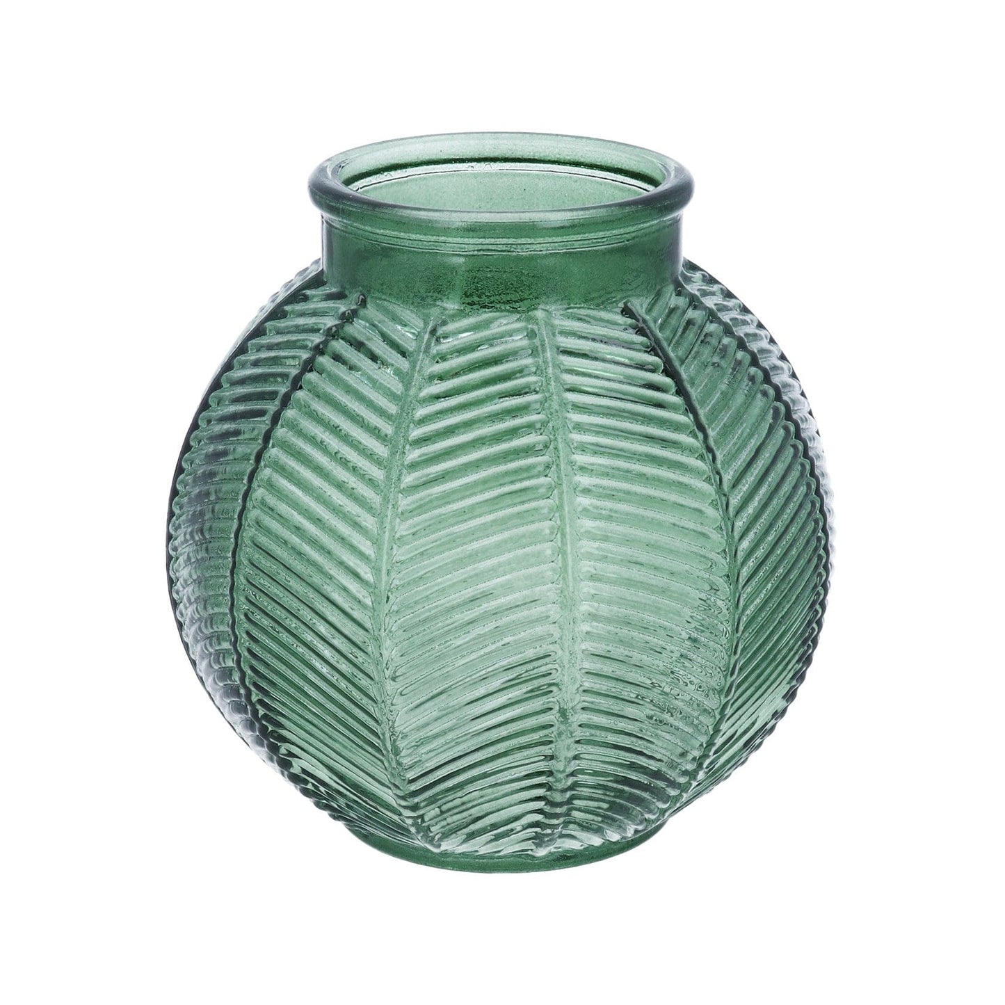 Leaf Glass Vase 15cm - Green