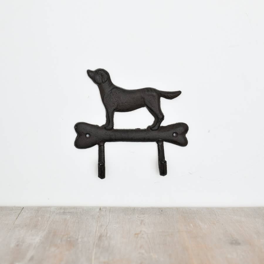 Cast Iron Dog & Bone Storage Hook | 19.3cm