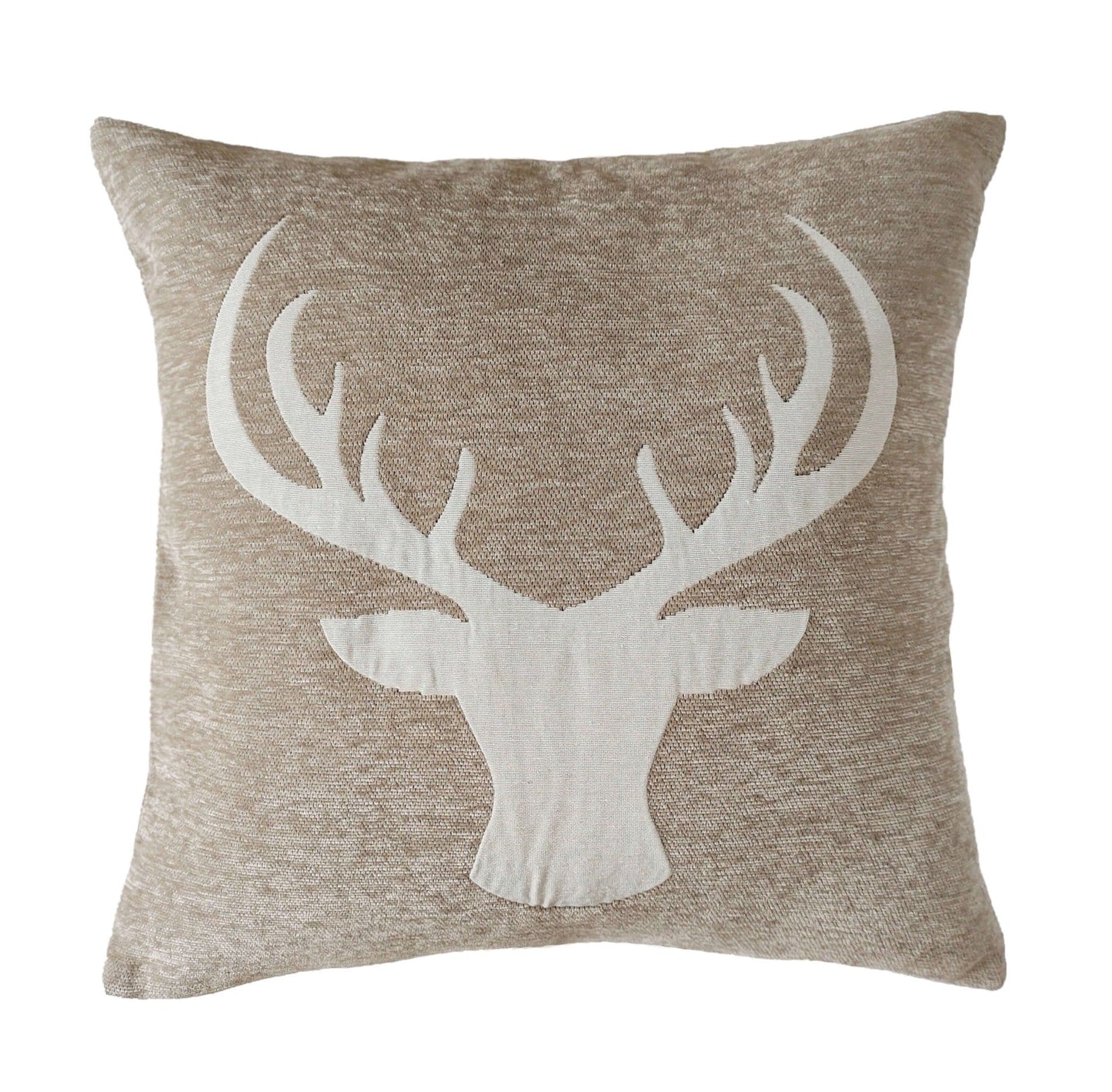 Stag Chenille Pattern Cushion | 43x43cm