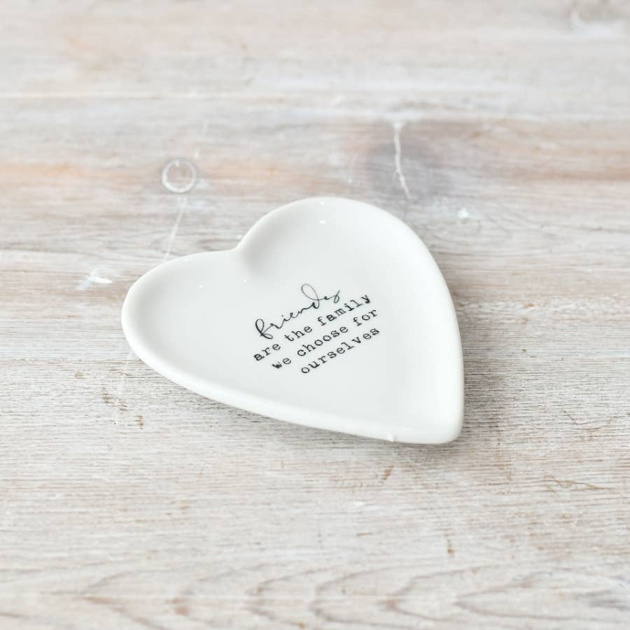 Friends are the Family we Choose Heart Trinket Dish | 10cm