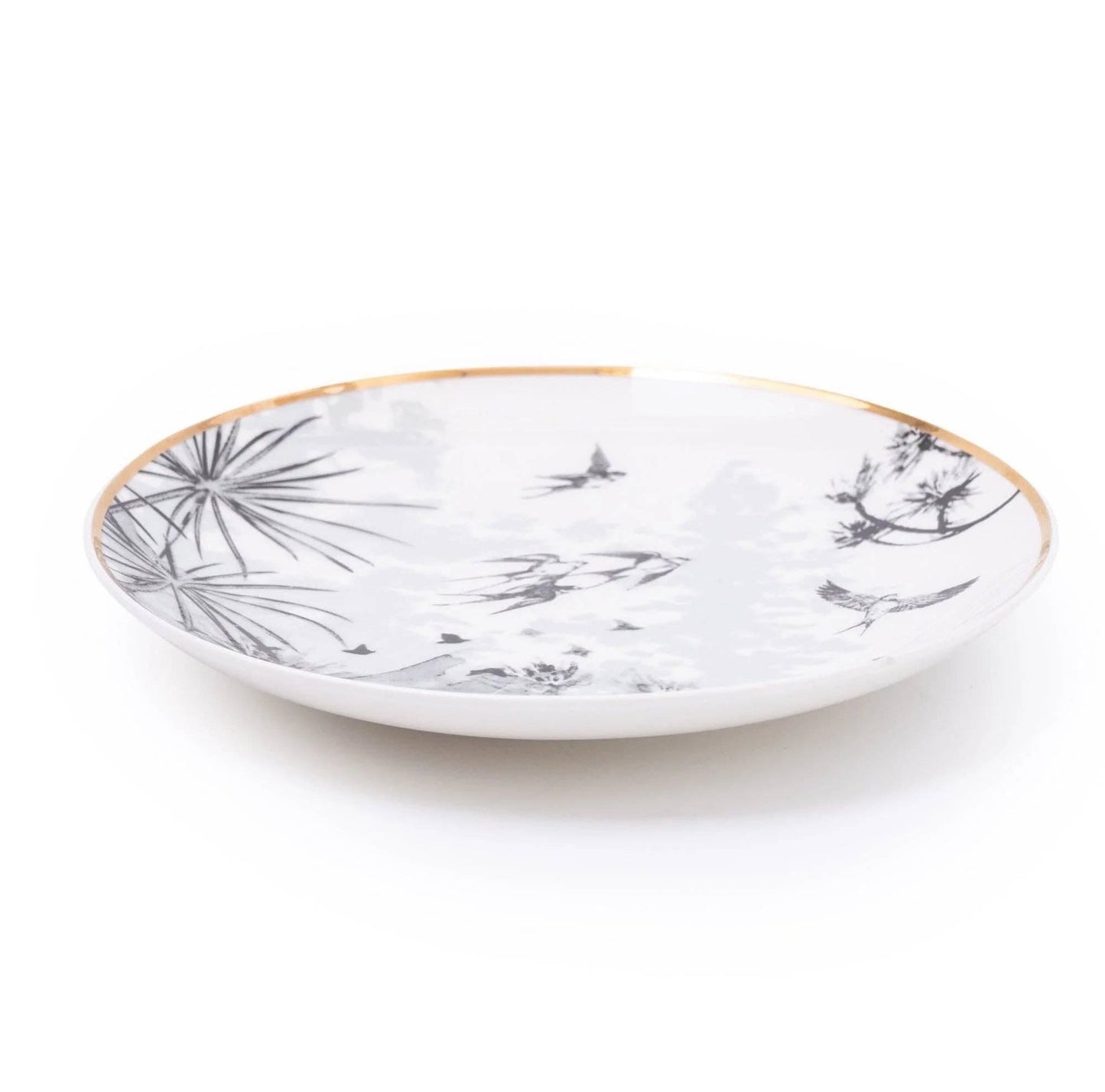 Trinket Dish Sunset Skies with Gold Rim | 15cm