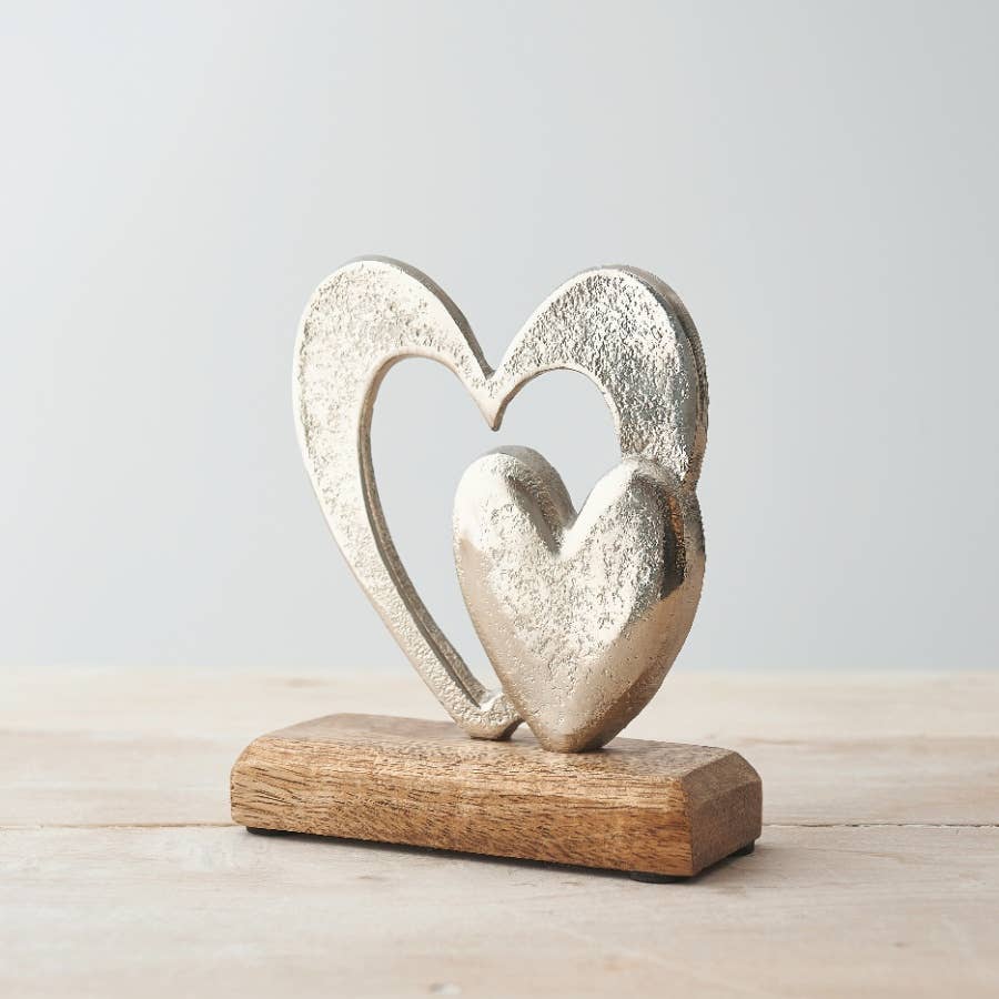 Aluminium Double Heart Ornament