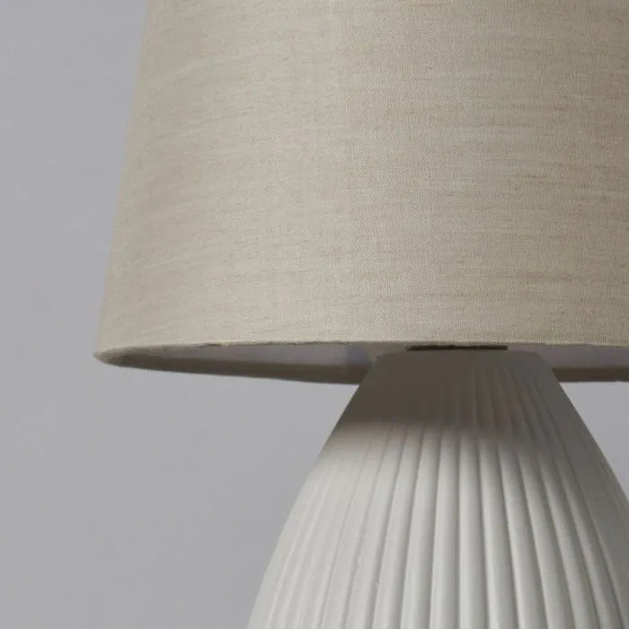 Freya Teardrop Ceramic Table Lamp | Light Grey
