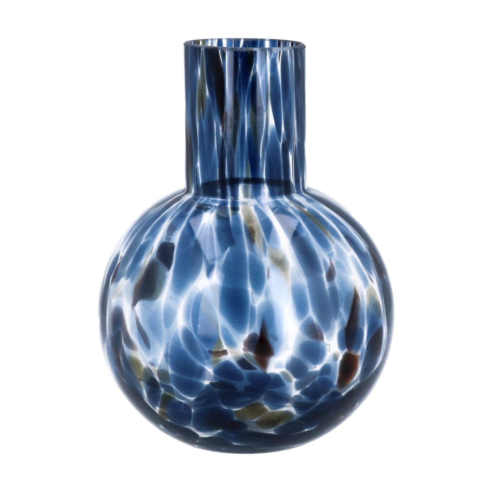 Glass Vase 20cm - Blue Tortoises Ball