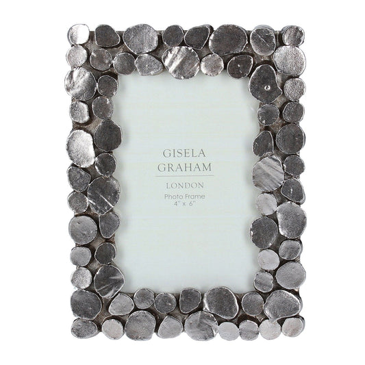 Resin Photo Frame (4x6) - Pewter Pebble