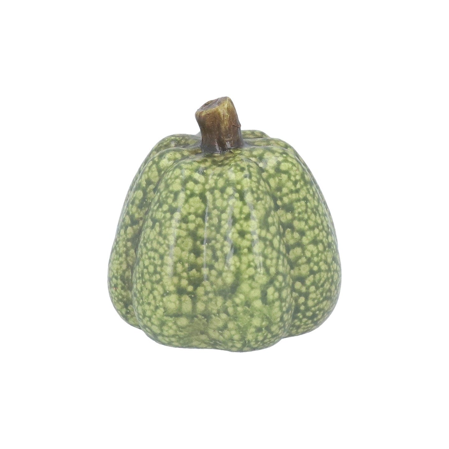 Green Speckle Pumpkin Ceramic Ornament - 9cm