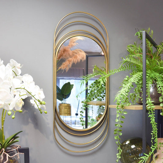 Antique Gold Oval Mirror