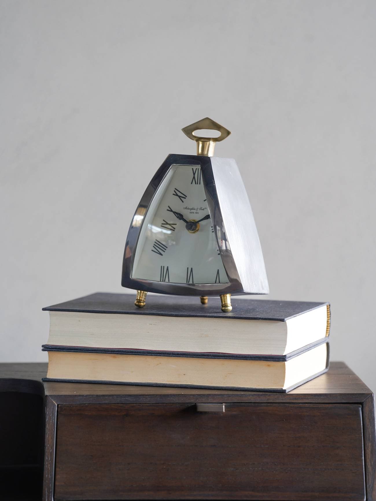 Isosceles Curved Front Mantel Clock