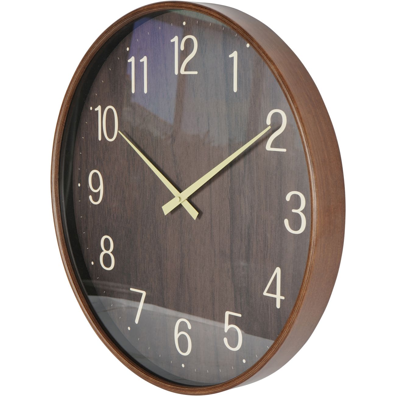 Grain Effect Clock 53cm | Brown