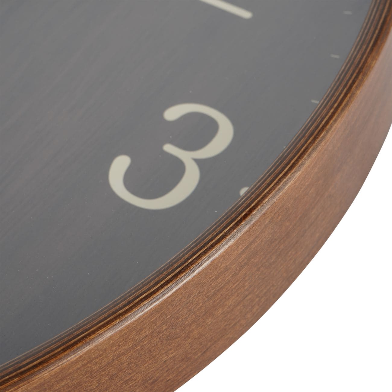 Grain Effect Clock 53cm | Brown