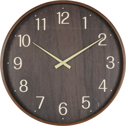 Grain Effect Clock 53cm | Brown