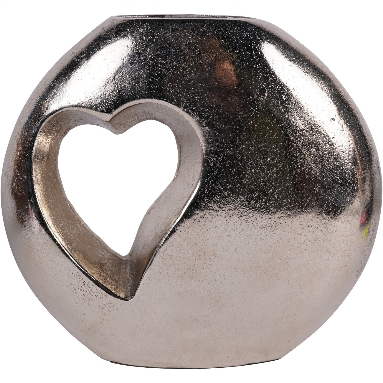 Esme Heart Cast Aluminium Vase