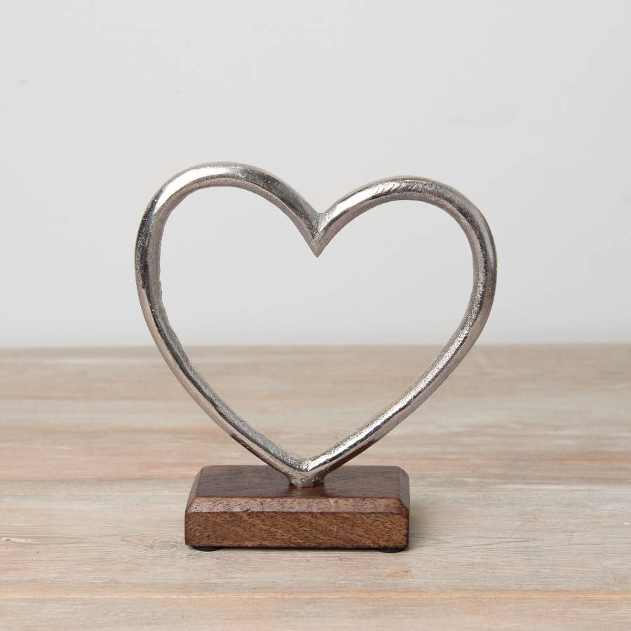 Metal Heart on Base | 23cm