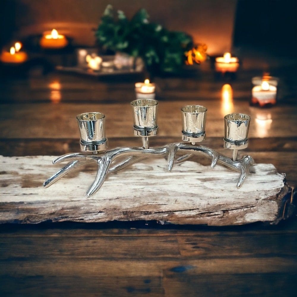 Long Antler Tea Light Holder