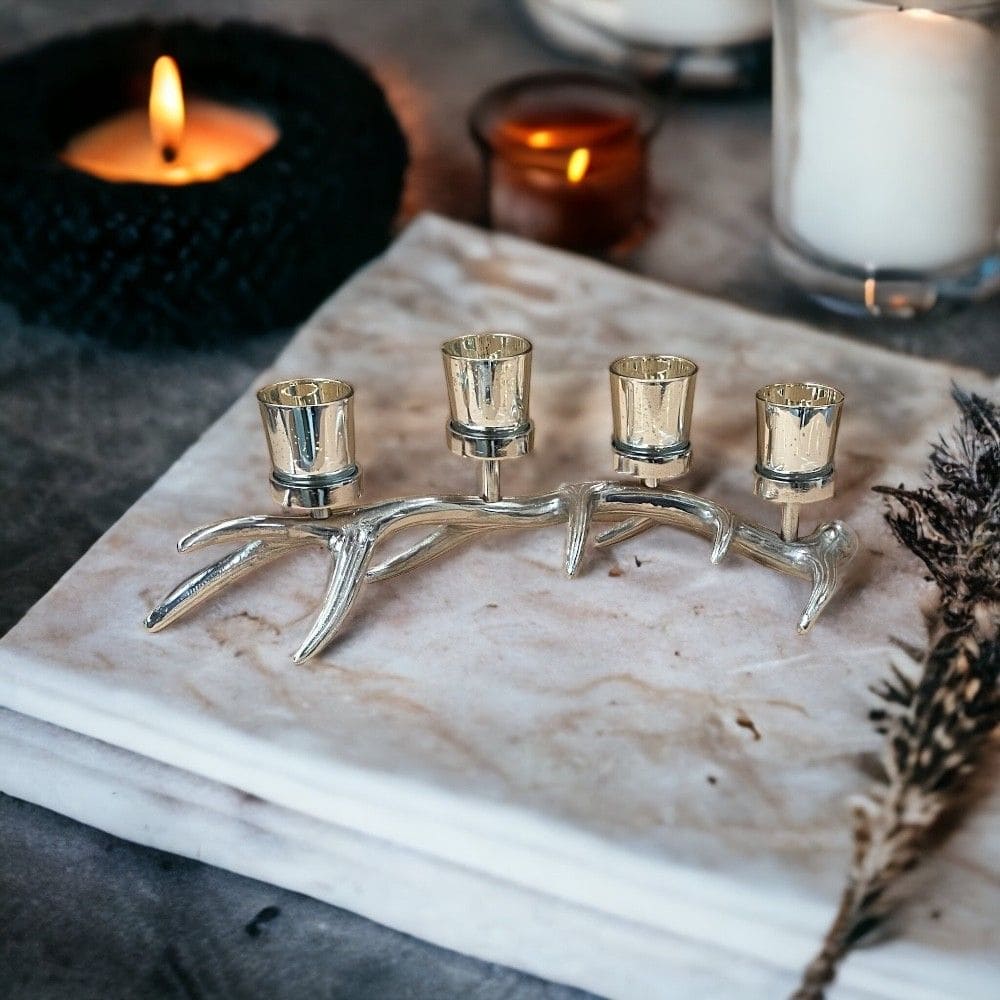 Long Antler Tea Light Holder