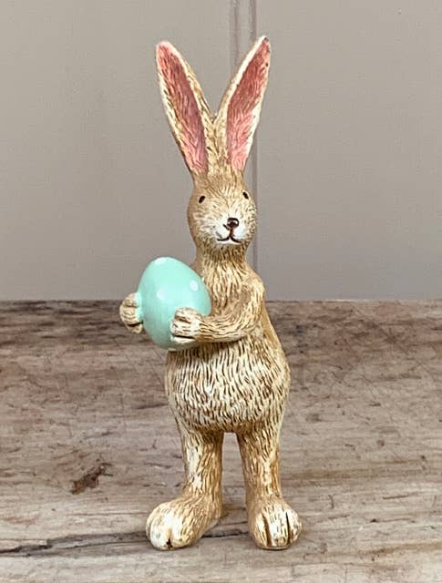 Jasper Rabbit With Green Egg | 14cm