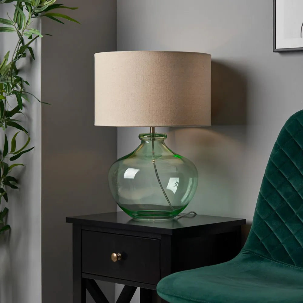 Hannah Glass Table Lamp - Natural