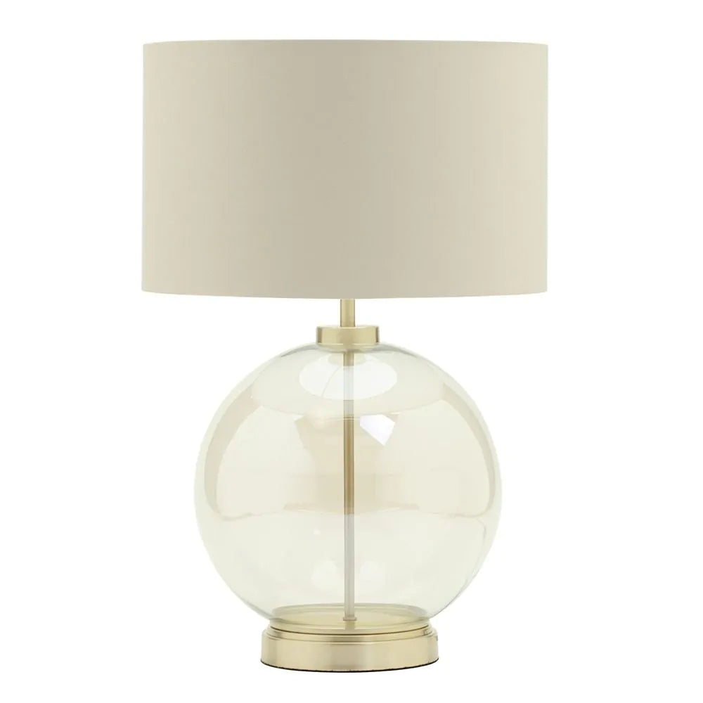 Metro Glass Sphere Table Lamp | Satin Brass
