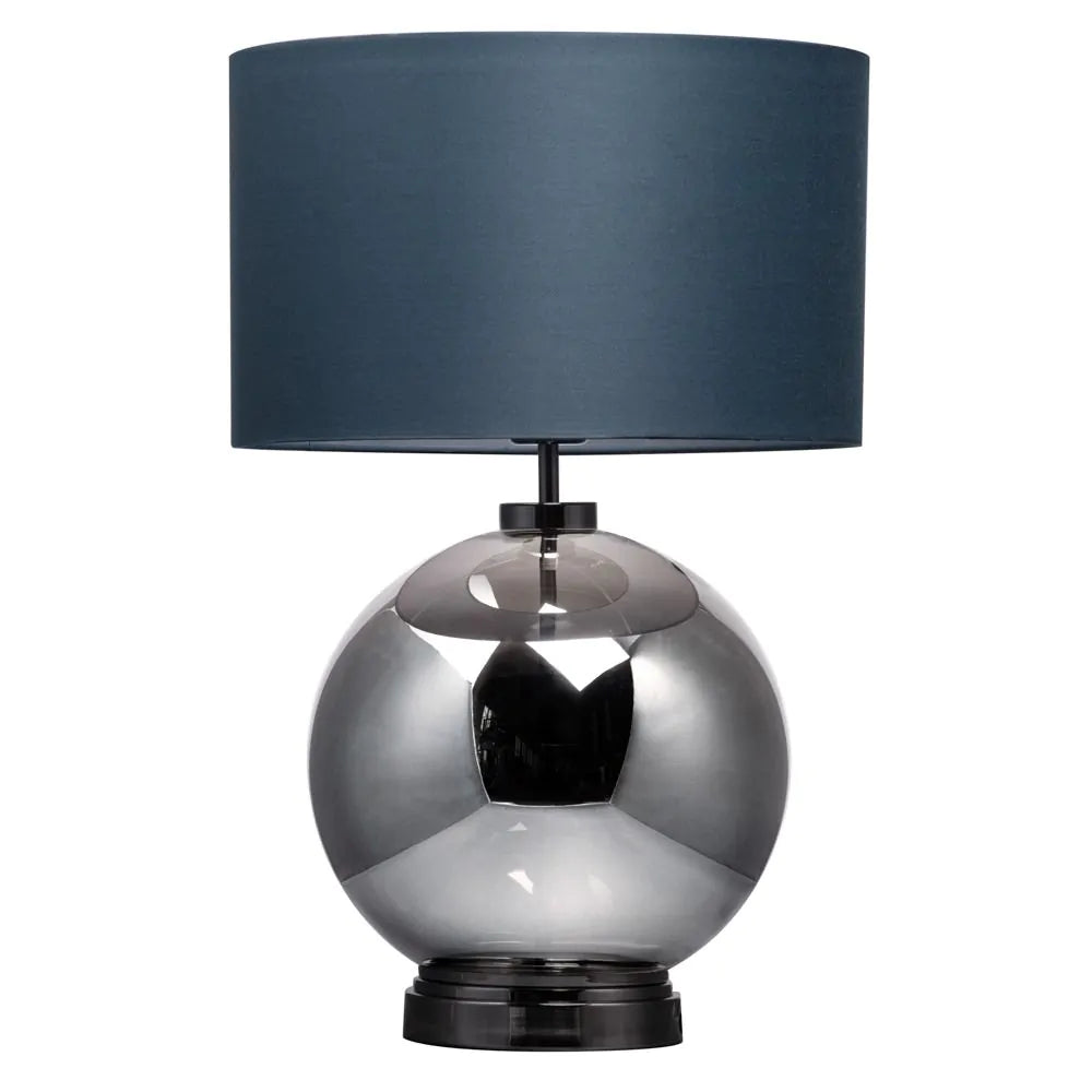 Metro Glass Sphere Table Lamp | Smoke