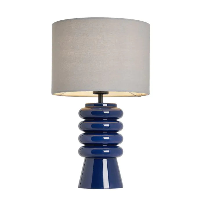 Rahya Ribbed Glass Table Lamp | Green | Blue